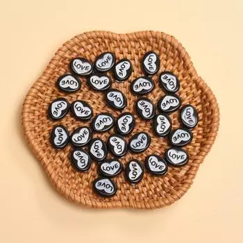 30 шт. 12,5*9,5 мм плоские цветные свободные сердца с любовью акриловые проставки для изготовления ювелирных изделий своими руками ожерелья ювелирные аксессуары