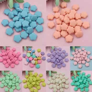 30 шт. 15*7 мм бусины с цветами, свободные бусины, ожерелье, акриловые браслеты, сделай сам, изготовление ювелирных изделий, мода разноцветный