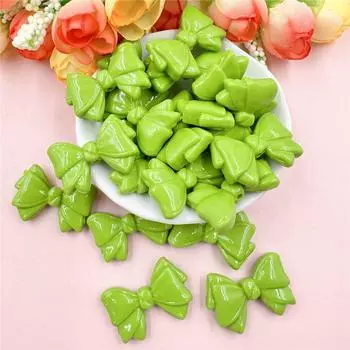 30 шт. 19,2*29,2 мм акриловые свободные бусины с бантом, модный материал ручной работы для изготовления браслетов, аксессуары для ювелирных изделий своими руками синий