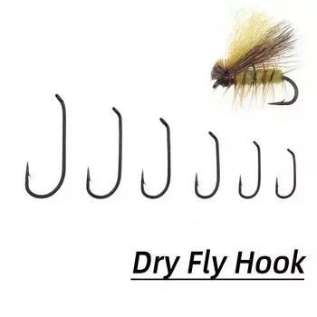 30 шт. 1X тонкая проволока с широким ушком в классическом бронзовом исполнении для сухой мушки, крючок для вязания нимфы, крючок для ловли форели № 14-№ 22
