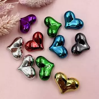 30 шт. 22*16 мм в форме сердца свободные бусины-разделители красочные акриловые большие «сделай сам» для изготовления ювелирных изделий аксессуары ручной работы разноцветный