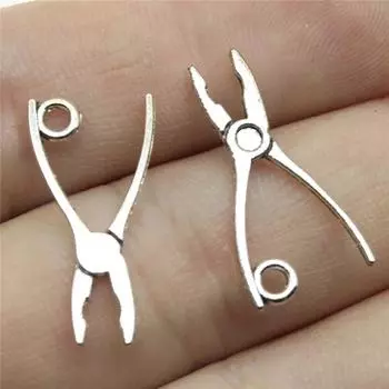 30 шт. 23x12 мм инструмент, тиски, плоскогубцы, подвески-подвески для изготовления ювелирных изделий, античное серебро, цветные тиски, плоскогубцы, подвески, плоскогубцы, подвески