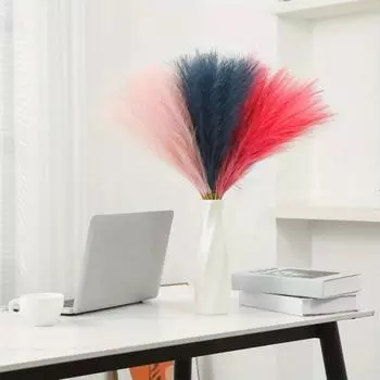 30 шт. 55 см искусственный тростник пушистый реалистичный искусственный пампасная трава для вечеринки домашний офис стол центральный элемент имитация растений украшение орнамент