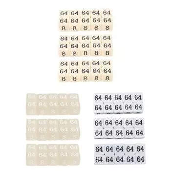 30 шт. 6-гранные игральные кости с цифрами 15,5 мм, кратные 2, игральные кости для обучения детей математике, счету, чаю Transparent