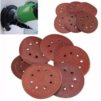 30 шт. 80 240 400 800 1000 2000 # зернистость 8 отверстий крючок-петля наждачная бумага шлифовальные диски