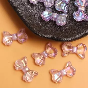 30 шт. 8,7*14,7 мм, декоративные маленькие блестящие бусины с бантиком AB для DIY, цепочка для мобильного телефона, изготовление ювелирных изделий, прозрачные ювелирные аксессуары оранжевый