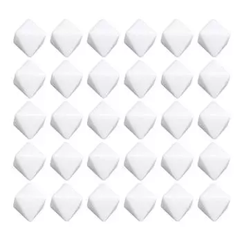 30 шт. 8-гранные пустые белые кубики для настольных игр, обучающие пластиковые многофункциональные кубики