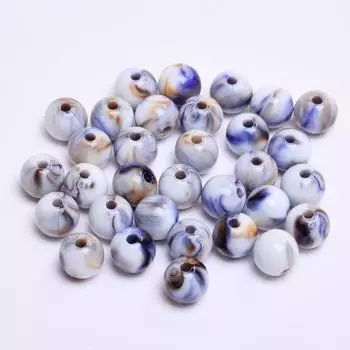 30 шт. 8 мм Имитация Нефрита Круглые Круглые Бусины Мода Ручная Работа Аксессуары Для Бисера Смола Свободные Бусины Для Браслета Ожерелья Аксессуары Ювелирные Аксессуары Style3 8mm 30Pcs