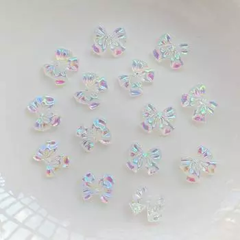 30 шт. 9*11 мм прозрачные 3D стразы из смолы Фестиваль бабочек AB Аврора ручная работа DIY художественное украшение белый