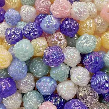 30 шт. акриловые браслеты 16*15 мм «сделай сам» для ожерелья свободные бусины для изготовления ювелирных изделий цветы мода разноцветный