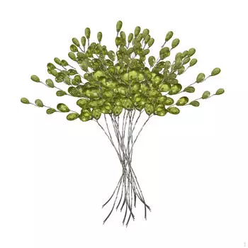 30 шт. Акриловые бусины Цветочные ветки Искусственные бусины DIY Поделки Элегантные оранжевый