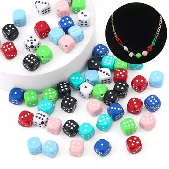 30 шт акриловые кости аксессуары бусины для DIY Шарм ожерелье браслет ювелирных изделий ремесло