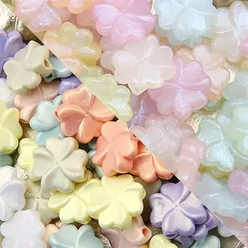 30 шт. акриловые разноцветные бусины с цветами и листьями для DIY ожерелье, браслет, серьги, изготовление ювелирных изделий, аксессуары для рукоделия