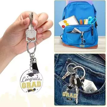 30 шт. акриловых брелоков для выпускного с кисточкой, подарок на выпускной для колледжа и средней школы красный