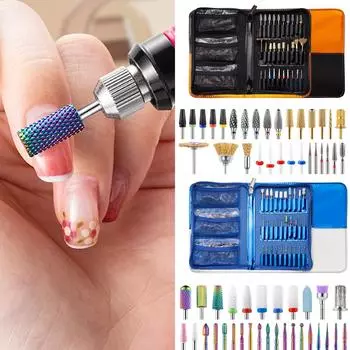 30 шт. алмазных насадок для удаления кутикулы с карбидным насадкой для домашнего салона, маникюра и педикюра с акриловыми/гелевыми ногтями B