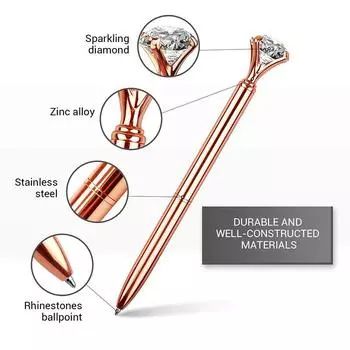30 шт. алмазных ручек с шариковыми ручками с кристаллами и бриллиантами, металлические ручки с черными чернилами, симпатичные шариковые ручки, красивые свадебные ручки