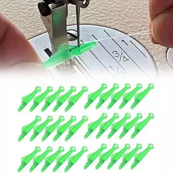 30 шт. автоматический нитевдеватель проволочная петля рыбий тип DIY простой нитевдеватель для швейной вышивальной машины простая игла быстрый нитевдеватель зелёный