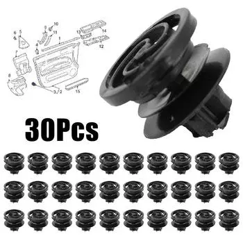 30 шт. автомобильных дверных карт, держателей, отделочных панелей, клипсы для Golf, Passat B5 3B0868243, монтажные заклепки, крепежные зажимы CHINA