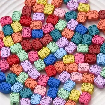 30 шт., аксессуары из бисера, веревка для головы, ювелирные изделия ручной работы, бусины с поросенком, брелок с прямым отверстием, аксессуары из бисера, браслет из сплава, сделай сам зелёный