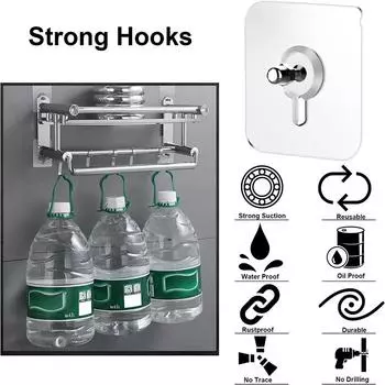 30 шт. бесшовные самоклеящиеся подвесные крючки, наклейки для ногтей и винтов без перфорации