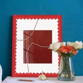 30 шт., блестящая доска для объявлений, граница, 5 цветов, толстая зубчатая классная доска, плакат, рамка, край, декоративная отделка, принадлежности для самостоятельного изготовления красный