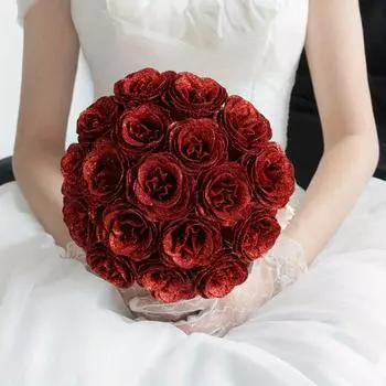 30 шт. блестящих роз ко Дню святого Валентина, искусственные золотые розы, золотые цветы, искусственные розы со стеблями для поделок, свадебных букетов, вечеринок, домашнего декора золотой