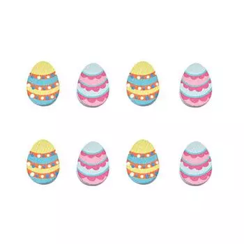 30 шт. бусин-разделителей для яиц для изготовления украшений на пасхальную тематику своими руками деревянные красочные пасхальные бусины плоские овальные аксессуары ручной работы