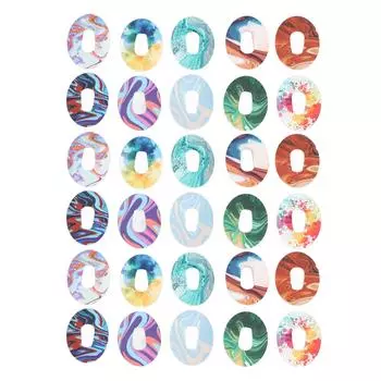 30 шт. чехлов для датчиков G6 10 различных цветочных узоров самоклеящиеся нетканые предварительно разработанные отверстия для датчиков