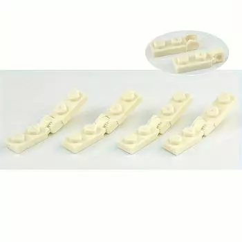 30 шт. цветных строительных блоков с ручками, 1x2 пластины для фиксации шарниров для строительных блоков 44301 и 44302, аксессуары из АБС-материала для творческой игры белый