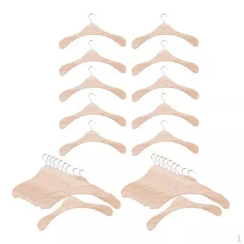 30 шт. Деревянные вешалки для одежды для кукол, вешалка для пальто и платья