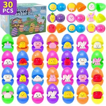 30 шт. детская слепая бык мультфильм животное расстегивает цветную пленку Gacha игрушка сжимающая мягкая игрушка в виде животного One Size белый