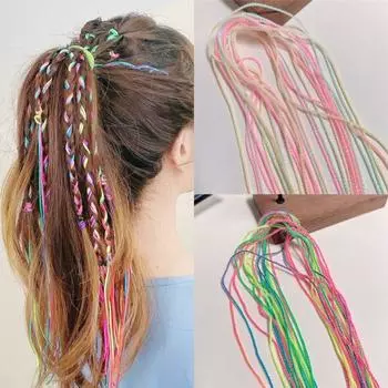 30 шт. детские головные уборы, плетение, заколки для волос, украшение для волос, модный головной убор, цветная веревка для волос для девочек A