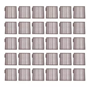 30 шт. фиксаторов для приманки, пластиковая сетка, прочный фиксатор для волос рыбы, для карповой лодки, озера, реки, коричневого цвета коричневый