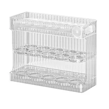 30 шт. Flip Fridge Egg Tray Container PET Auto Keep Eggs Fresh Flip Egg Tray Container для