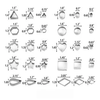30 шт. Форма для печенья из нержавеющей стали, сахарный пресс для печенья, штамп, тиснитель, резак для печенья, форма для торта, сделай сам, принадлежности для выпечки, инструмент
