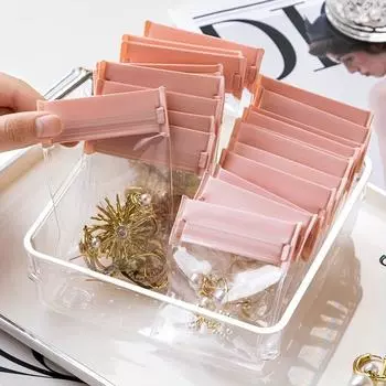 30 шт. герметичных мешочков для хранения ювелирных изделий из ЭВА, устойчивых к окислению, для сережек, колец, ожерелий и браслетов — идеально подходят для путешествий и подарков, розовые 30pcs розовый