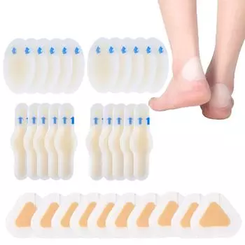 30 шт. гидрогелевые повязки для ног и рук, тонкие водонепроницаемые герметичные повязки для защиты от волдырей, защита от ран белый