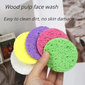 30 шт., губка для чистки лица, отшелушивающая маска для лица, спа-массаж, удаление макияжа, более толстый компресс, натуральная целлюлоза, многоразовая