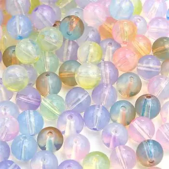 30 шт. хрустальные стеклянные бусины с белковым покрытием цветные круглые свободные бусины-разделители для DIY ожерелья, браслета, изготовления ювелирных изделий разноцветный