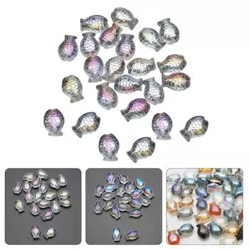 30 шт. хрустальные стеклянные бусины в форме рыбок на морскую тематику, стеклянные бусины для изготовления ювелирных изделий, сережек, бусин для ожерелий 14