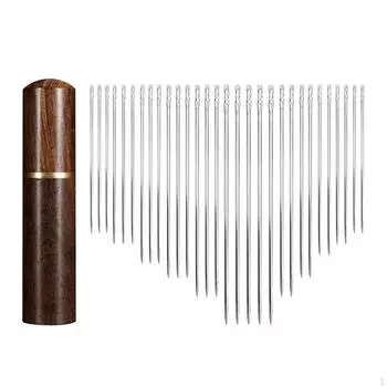 30 шт. иглы для ручного шитья, инструмент для вышивания в ассортименте для пожилых людей Ebony Case