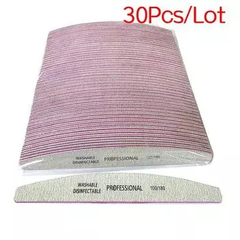 30 шт., инструменты для пилочки для ногтей, профессиональная полирующая наждачная бумага, пилочки для ногтей Unha Limas Para Manicure Ongle 100/180, инструмент Unha 30pcs/lot