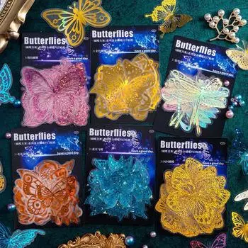 30 шт. кавайные бронзовые наклейки-бабочки, украшения для скрапбукинга, дневник, планировщик, DIY, наклейки для рукоделия LM
