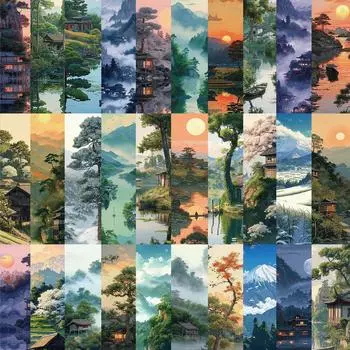 30 шт. Китайские закладки для книг с пейзажами, литературные классические украшения, страницы для чтения, книги, отметки для студентов, креативные подарочные карты