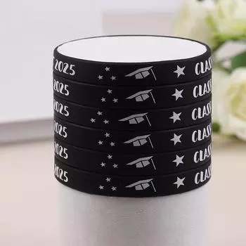 30 шт. Класс 2025 Браслет Силиконовые Браслеты Выпускной Резиновые Браслеты Выпускной Праздничный Браслет Для Учителя Студента G