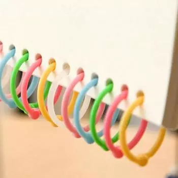 30 шт. Кольцо для переплета свободных листов, цветное кольцо для переплета свободных листов, круг, брелок, пряжка для переплета скрапбукинга, круг для календаря