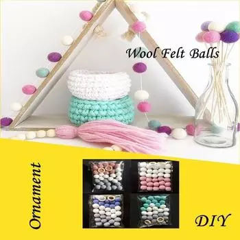 30 шт./компл. 2 см в диаметре шерстяные фетровые шарики ручной работы для декора стен детской комнаты B