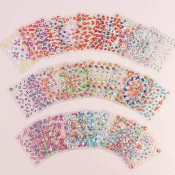 30 шт./компл., 3D стикеры со смешанными цветами, наклейки для дизайна ногтей, подвески, дизайнерские наклейки, все для маникюра, милые наклейки для ногтей, украшения для детей