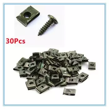 30 шт./компл. мотоцикл автомобиль скутер квадроцикл мопед электровелосипед пластиковый чехол металлический фиксатор M4 M5 саморезы и зажимы автомобиль
