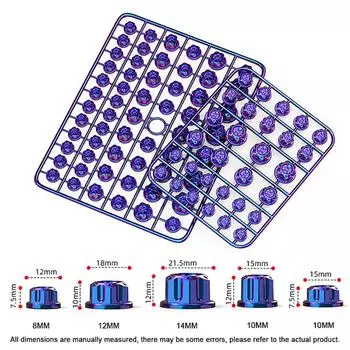 30 шт./компл. мотоциклетные колпачки для винтов, крышки головки корпуса, декоративные колпачки для болтов гаек двигателя для Yamaha Kawasaki Honda, автомобильные велосипедные аксессуары синий